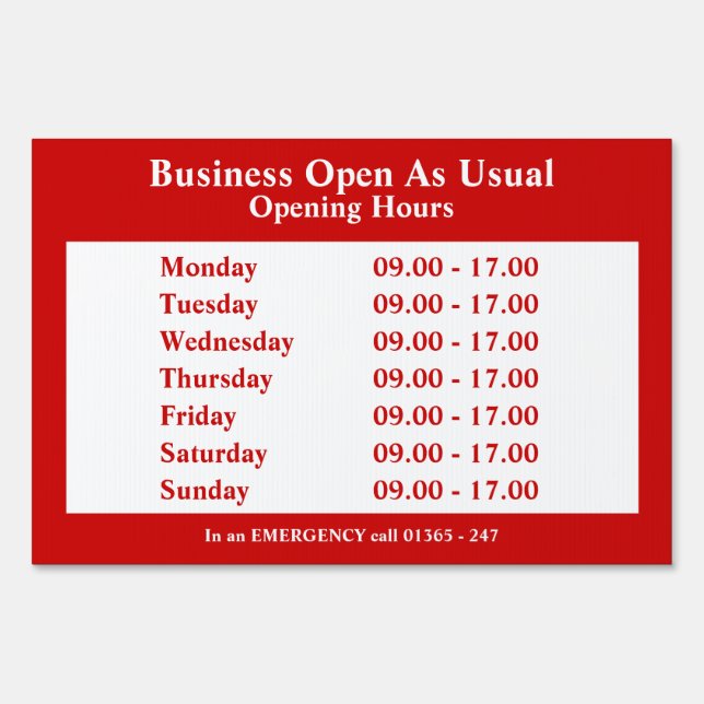Shop open for business sign (Front)
