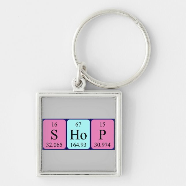 Shop periodic table keyring (Front)