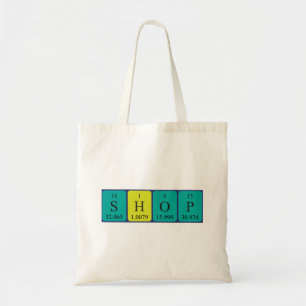 Shop periodic table word tote bag