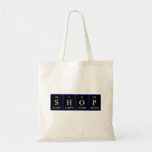 Shop periodic table word tote bag