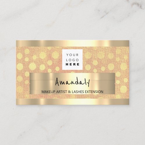  Shop QR CODE Logo Gold And Pink Business Card