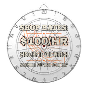 Shop Rates $100/Hr — Dartboard