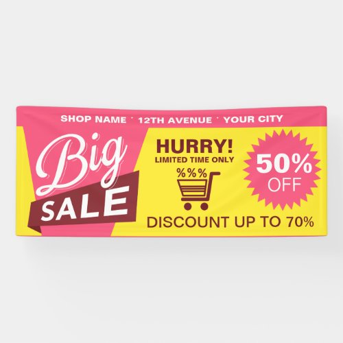 Shop Sale Discount Professional Commerce Banner - Modern, eye catching shop sale discount banner with bright colors. Perfect for professional marketing promotions. It is fully customizable, so you can add your own details.