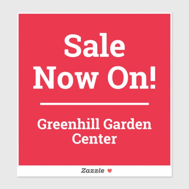Shop Sale or Store Sale Sticker (Sheet)
