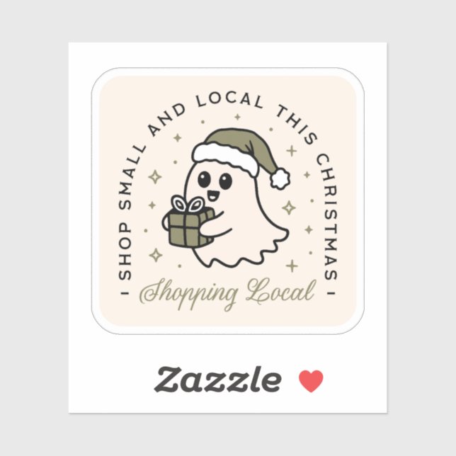 Shop small and local this Christmas Sticker (Sheet)