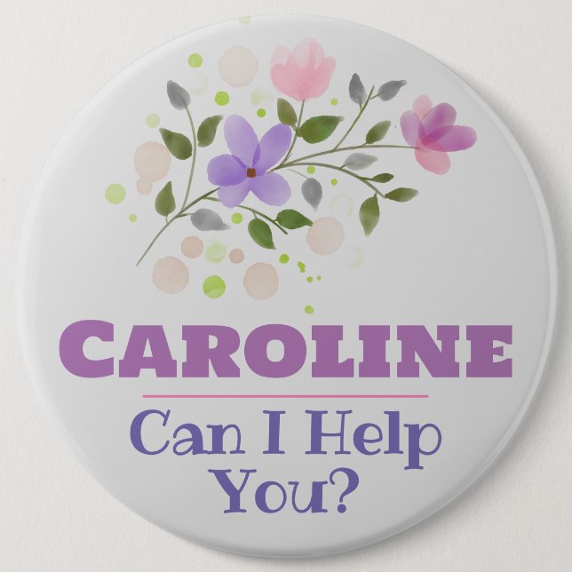 Shop Staff Name Button Badge (Front)
