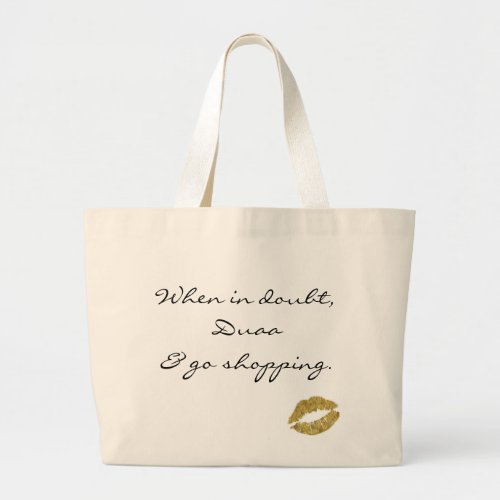 Shop till you drop large tote bag