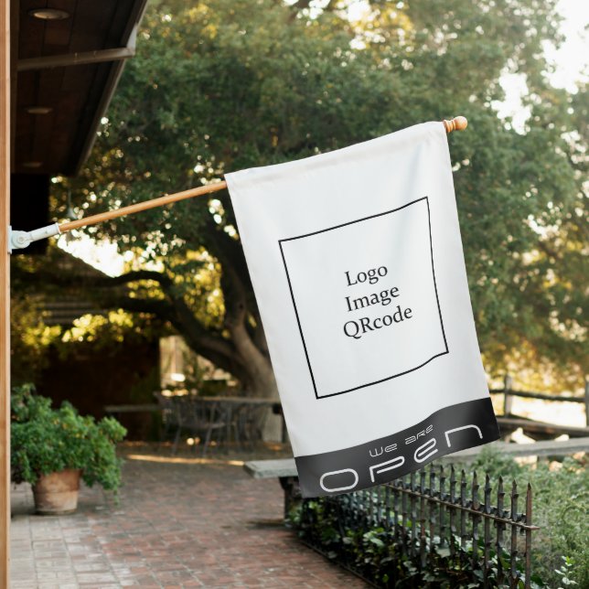 Shop White Weatherproof Personalized House Flag (In SItu)