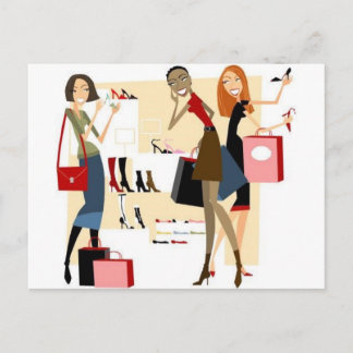 Shopaholic Postcard