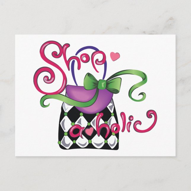 Shopaholic Postcard (Front)