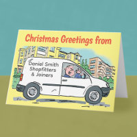 Shopfitters & Joiners White Van Christmas Card