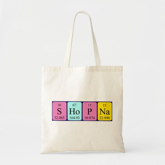 Shopna periodic table name tote bag (Front)