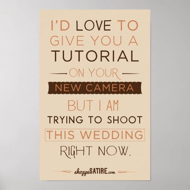 Shoppe Satire - Humor for Photographers Poster (Front)