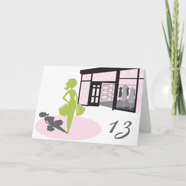 Shopper Girl Birthday Card (Front)