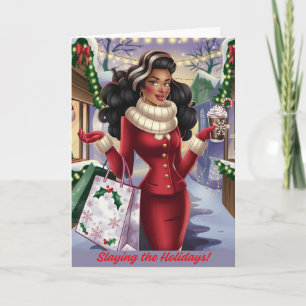 Shopping and Slaying Holiday Card