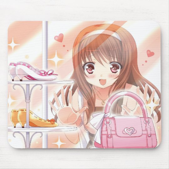 Shopping Anime Girl Mousepad
