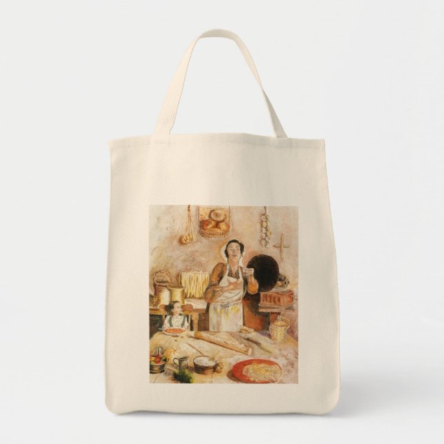 Shopping bag, "Grandma’s Kitchen" Tote Bag (Front)