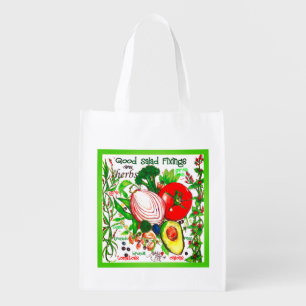 Shopping Bag Vegetables ables and Herbs Art"