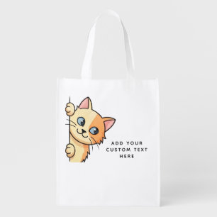 Shopping bag with a cute cat