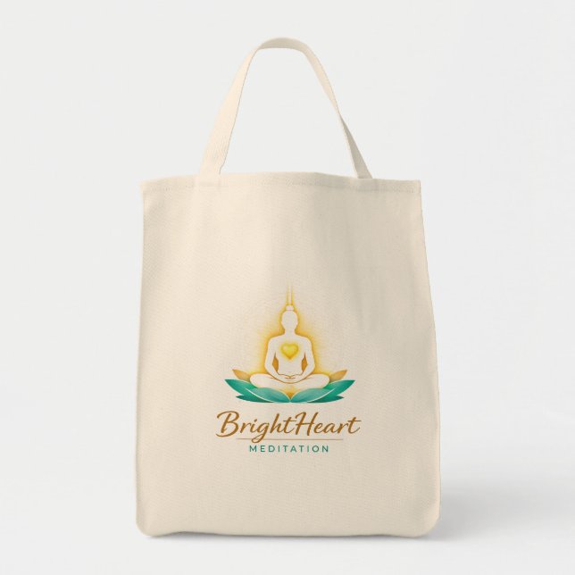 Shopping Bag with Brightheart Meditation Logo (Front)