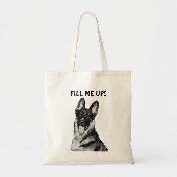 Shopping Bag With German Shepherd Portrait by woodlandesigns at Zazzle