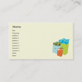 Shopping Bags - Business Business Card by ZazzleProfileCards at Zazzle