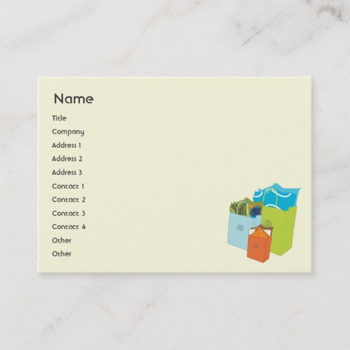 Customizable Shopping Bags - Chubby Business Cards