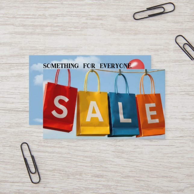 Shopping Bags Sale On Line Business Card (Front/Back In Situ)