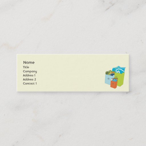 Customizable Shopping Bags - Skinny Business Card