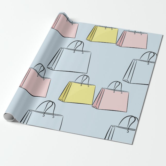 Shopping Bags Wrapping Paper (Unrolled)