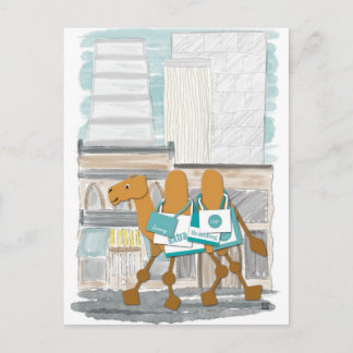 Shopping Camel Postcard