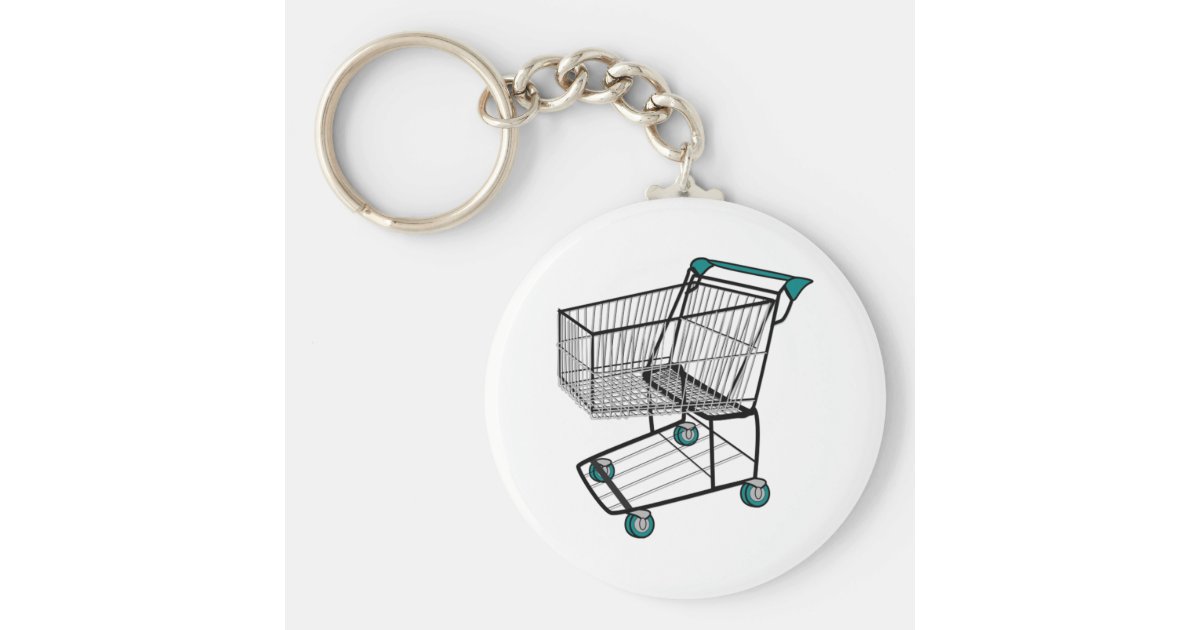 Shopping Cart Keychain Zazzle Com