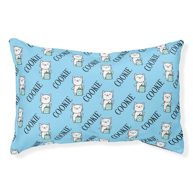 Shopping Cat Personalized Pet Bed (Front)