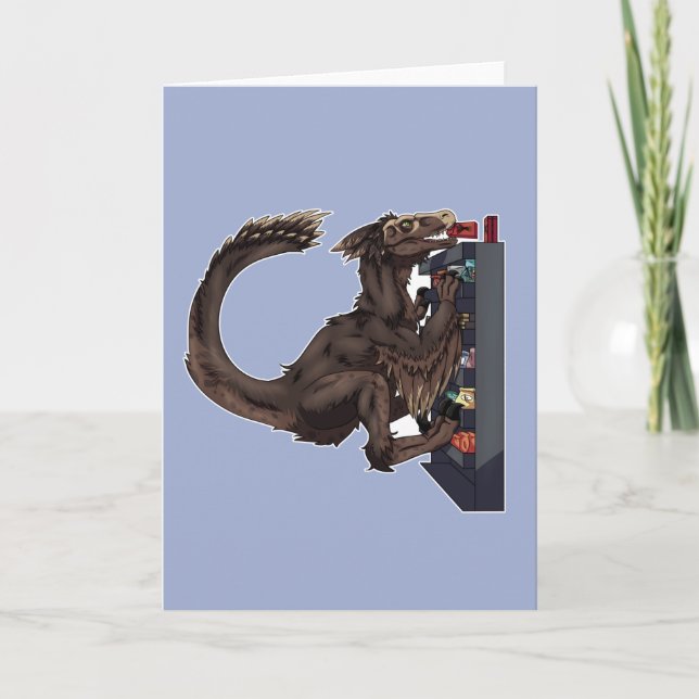 Shopping Dinosaur Card (Front)