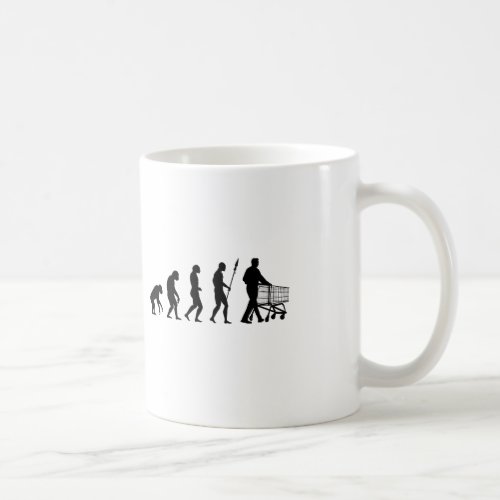 shopping evolution coffee mug