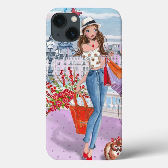 Shopping Fashion Girl Paris Iphone plus Case