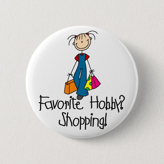 Shopping Favorite Hobby Button (Front)