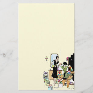 Shopping for hats stationery