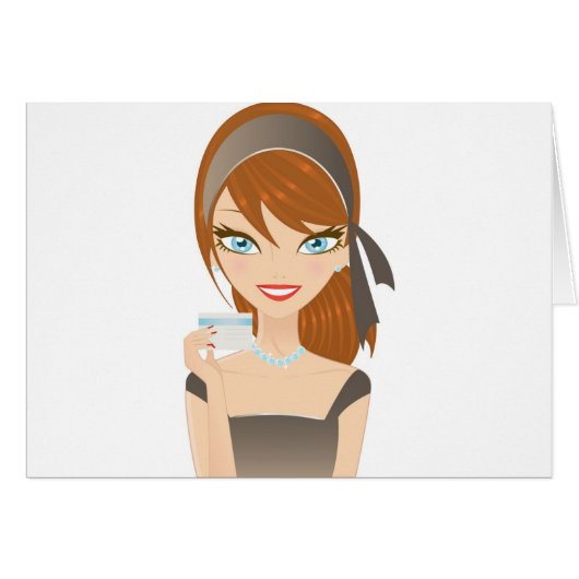 Shopping Girl Cards (Front Horizontal)