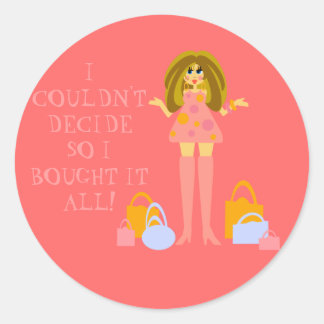 Shopping Girl Sticker