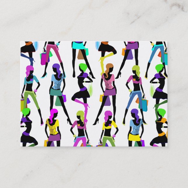 Shopping Glamour Girls Business Card (Front)