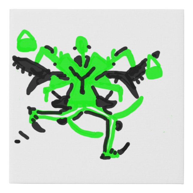 SHOPPING GOD: Painting Faux Canvas Print (Front)