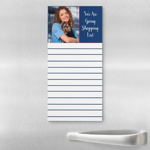 Shopping Groceries Dog Pet Photo To Do List Magnetic Notepad