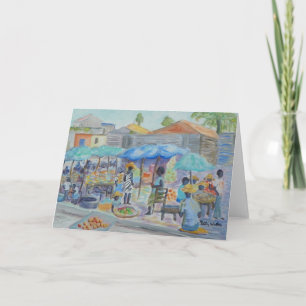 SHOPPING IN HAITI Greeting Card