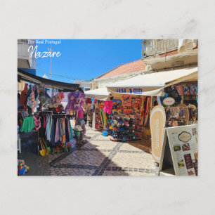 Shopping in Nazare, Portugal Postcard