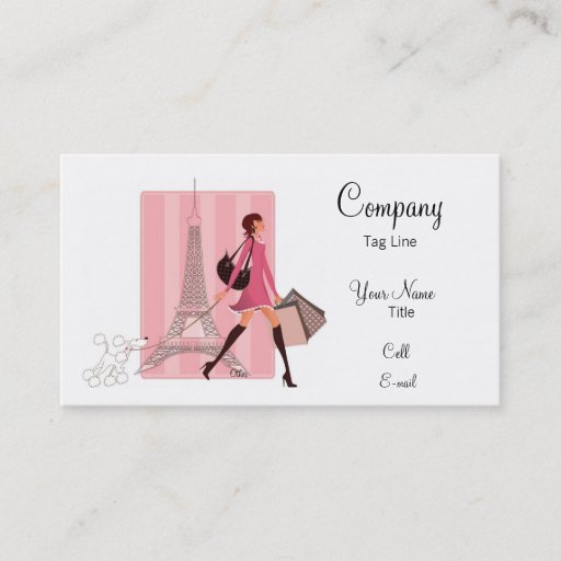 Customizable Shopping in Paris Business Card
