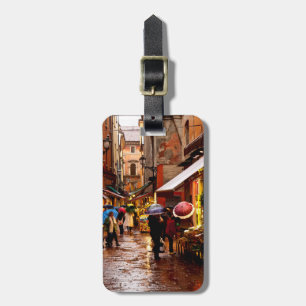 Shopping in the Rain Luggage Tag