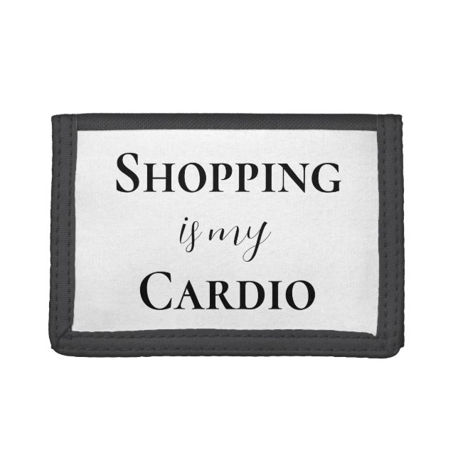 Shopping Is My Cardio Trifold Wallet (Front)