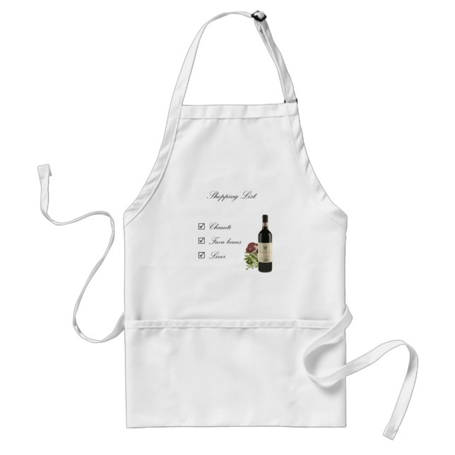 Shopping List Adult Apron (Front)