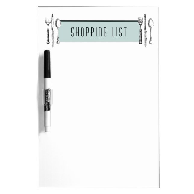 Shopping List Dry Erase Board (Front)